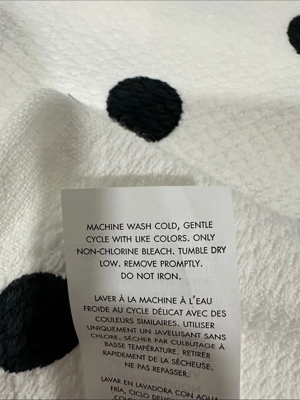 kate spade White Black Large Polka Dot Cotton Kitchen Towels & Mitt Set